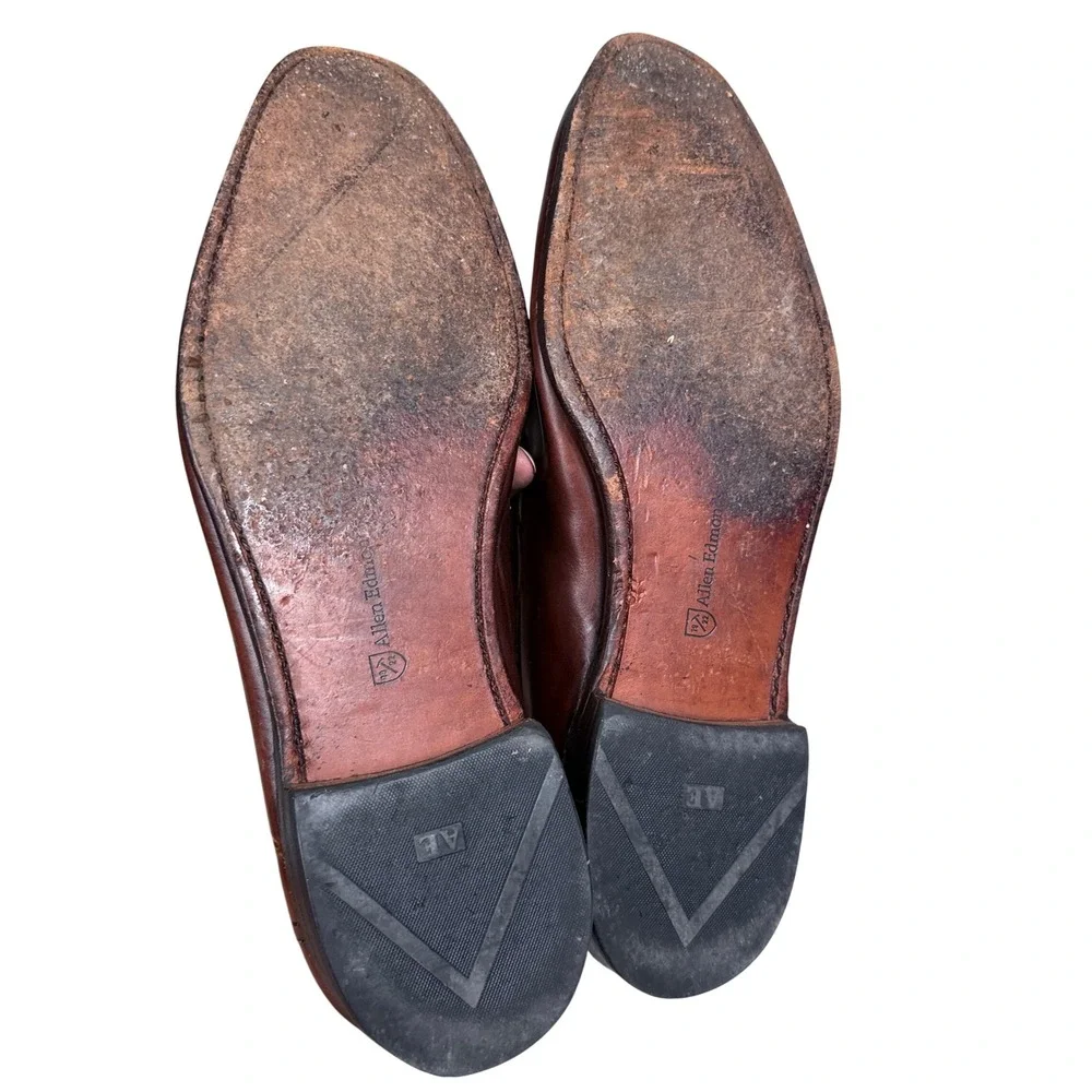 Allen Edmonds Acheson Tassel Loafers Mens 9.5 Brown Leather Dress Shoes Slip On